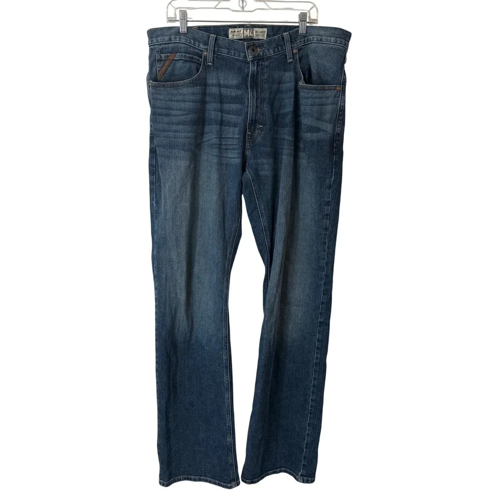 Ariat Mens Jeans 36x36 Blue M4 Relaxed Boot Cut Kilroy Stretch 10022676 Western